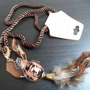 VINTAGE COLDWATER CREEK NWT FOILED GLASS NECKLACE